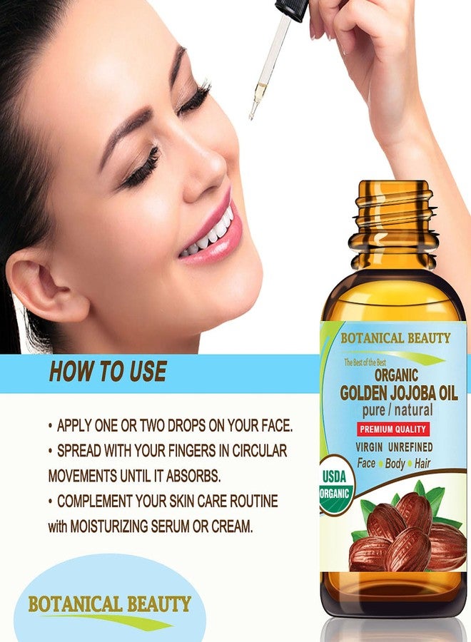 Botanical Beauty Organic JOJOBA OIL 100% Pure Natural VIRGIN UNREFINED Cold-Pressed Carrier Oil 1 Fl oz 30 ml for Face, Skin, Body, Hair, Lip, Nails. Rich in Vitamin E, Omega 6, Omega 9 - Image 4